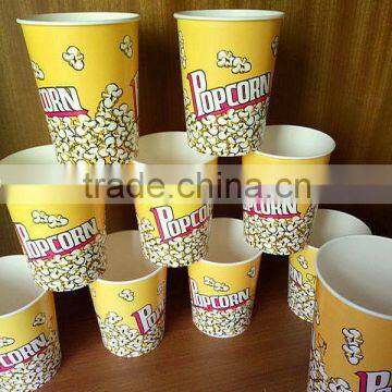 hot sale high quality biodegradable KFC 85 oz disposable paper popcorn cup/bucket