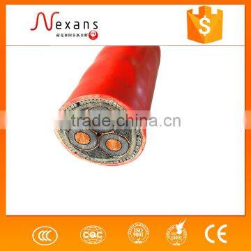 Nexans 3 cores copper conductor xlpe insulation transmission line power cable