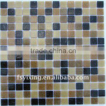 cheap square hot melt glass decorative wall tiles HM03