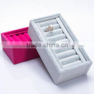 Custom Decorative Luxury Velvet Engagement Jewelry Ring Tray