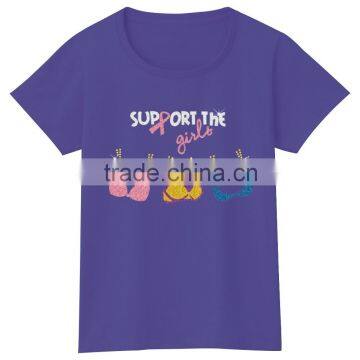 OEM Service Women Custom Tshirt 100% Cotton Casual Multi Colors t Shirt photo-6
