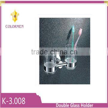 High quality stainless steel Double glass holder,cup holder