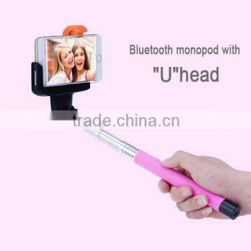 Portable wireless monopod selfie stick 1 wtih bluetooth remote shutter