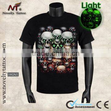 Y-100208 Demon Skull In T Shirt Luminous Glow The Dark S M L XL