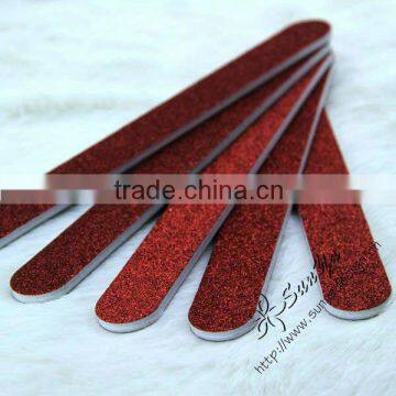 high quality 2013 emery board nail file 240/400 grit with glitter