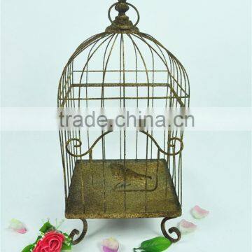 Shabby antique metal large bird cage