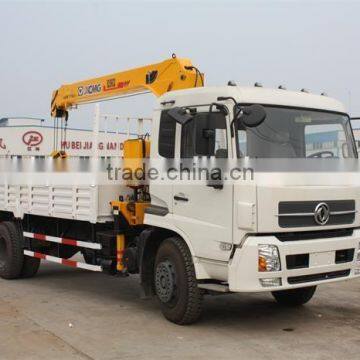 white color military truck with crane 10ton