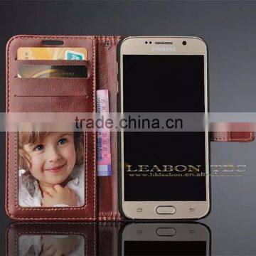 Shenzhen Factory Hot Selling Customs Genuine Leather Cheap Mobile Phone Case Galaxy S6 Luxury Leather Case photo-4