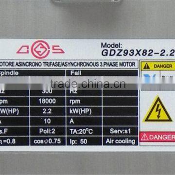 GDZ93x82-2.2(220V) Toauto 2.2kw ac Cnc Spindle Motor Quality Choice photo-5