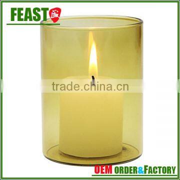 2015 NEW Design Crystal Candle Holder HOT Selling Glass Candle Holder With Wooden Stand