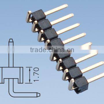 Single Row 90 Degree Pin Header Connector 1.27mm H=1.7