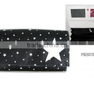 China Supplier Leather Purse Red Wallet Fashion Design Wallet Star Design Wallet