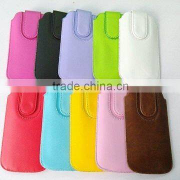 New PU Leather Pull Tab Skin Case Cover Pouch For Various Mobile Phones
