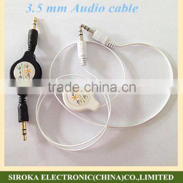 75cm Brand new 3.5mm male to male cable retractable audio auxiliary cable for Apple iPhone