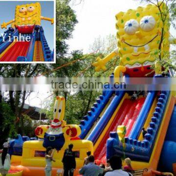 giant inflatable Spongebob slide game for kids