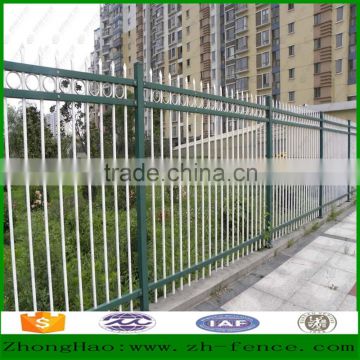 Low price and high quality PVC coated/Powder coated zinc steel fence and fence gate for selling