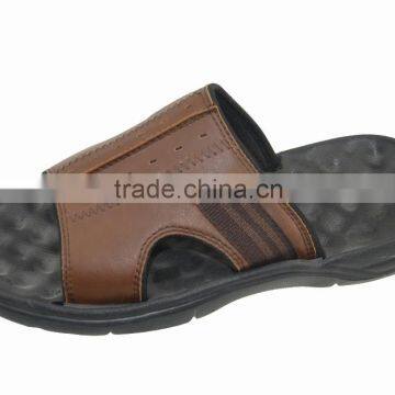 2016 high quality factory price man indoor slipper pu leather slippers