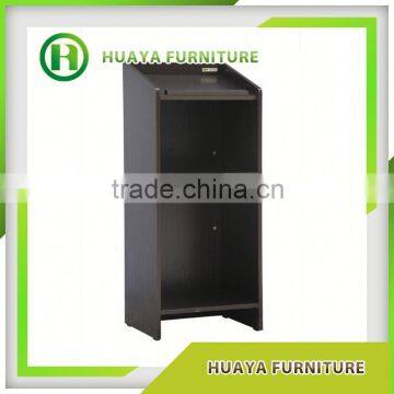 OEM Support High Gloss Teak Bookcase Furniture