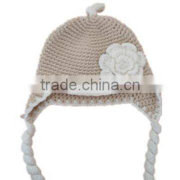 New cute fancy wool knitted beanie cap for girls