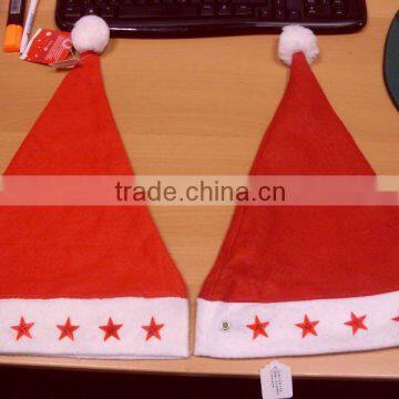 100% polyester felt christmas hat with leds