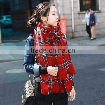 2014 winter wool spinning acrylic grids scarves hot selling