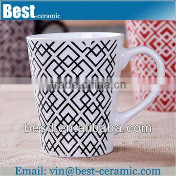 decal wholesale white cheap ceramic cup