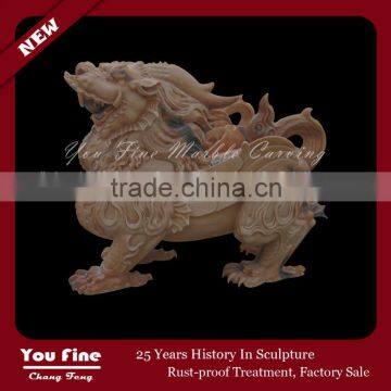 Sunset Red Marble Carved Animal Statues for Sale