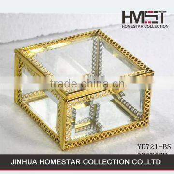 Factory wholesale gold color jewelry box for gift home decoration piece