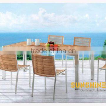 WPC Wood Plastic Composite Compact Dining Table And Chairs FCO-P28