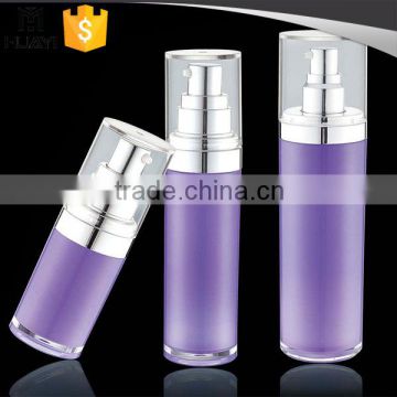 hot sale round shape plastic cosmetic packaging acrylic lotion bottle