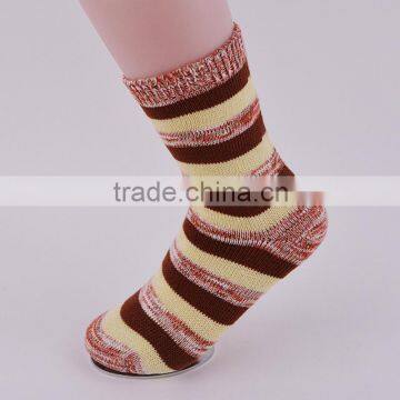 custom cotton double cylinder 96N marl yarn casual fashion socks