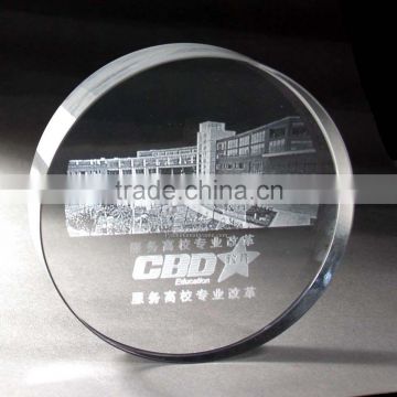 Desktop Crystal Paper Weight With Picture Logo Printing