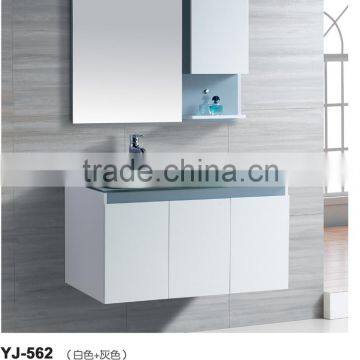 Big size hot sale high quality wall mounted one piece modern bathroom vanity