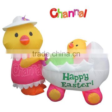 Customized Easter Ornament Inflatable Easter Chick with Egg/Easter Egg and Chick/ Easter gift