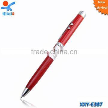 3 in 1 custom logo function LED metal ball pen