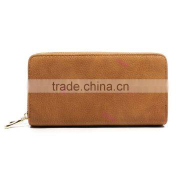 Woman Leather Wallet Brown Classic Elegant Style Plain Color Double Zipper PU Leather Fashion Women Leather Wallet photo-5