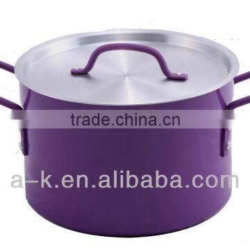 Purple aluminum casserole cookware for sale / cooking pot