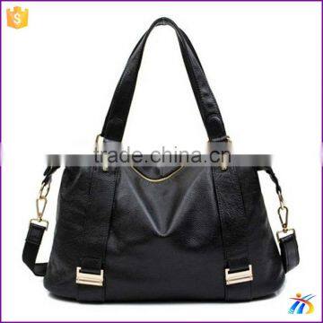 Women real Leather black Handbag Shoulder Bag