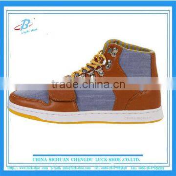 outdoor skate high cut casual shoe, new arriced pu upper skate shoe, high quality EXW price casual shoe