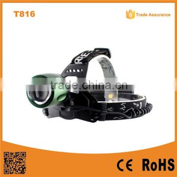 T816 High Power led Headlamp 10w xml t6 led adjust Focus led Light Headlamp