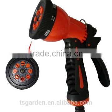 Double colour nozzle--8 pattern plastic water spray nozzles