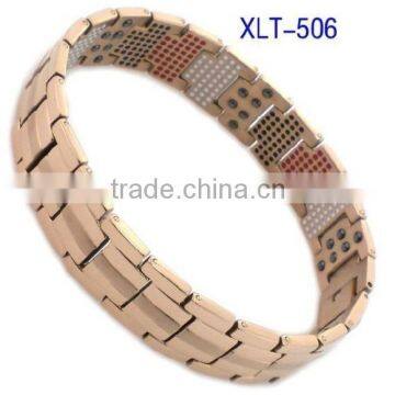 Hot Sale Men's 4 in 1 Bio Energy Elements Magnetic Bracelet, Titanium Health Care Bracelet
