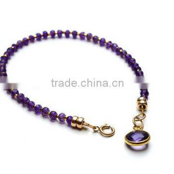 The Gopali Jewellers Amethyst Hydro Beaded Bracelet Amethyst Hydro Jewelry