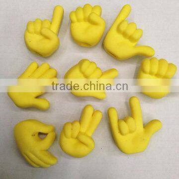 Gesture eraser pencil topper