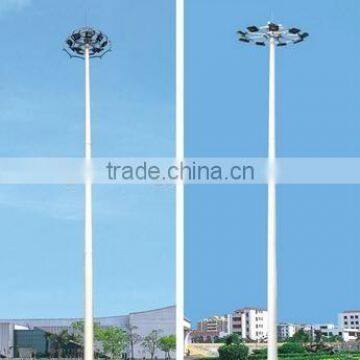 China manufacturer Q235/245 Steel galvanized in factory price 15~35m high mast lighting with auto lifting system