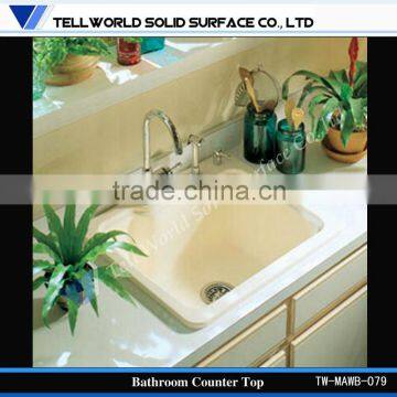 artificial marble home bathroom design wash basin small size wash basin