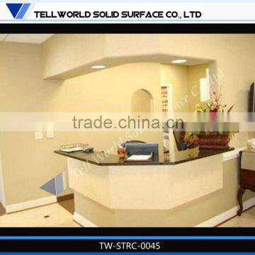 2015 Modern Curved L-shape Reception Counter/Salon Reception Counter
