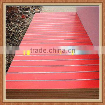 Melamine slotted MDF board with aluminum