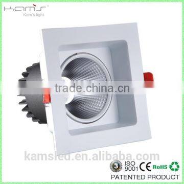 Natural white 4000k 12W/15W/20W cutout 105*105mm cob led square downlight