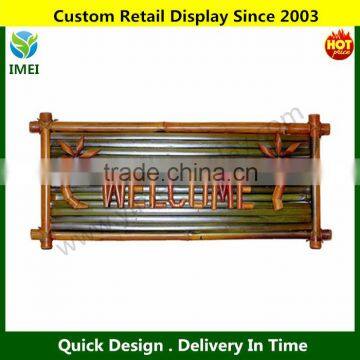 Welcome Bamboo Sign w/Palm Tree YM5-1429